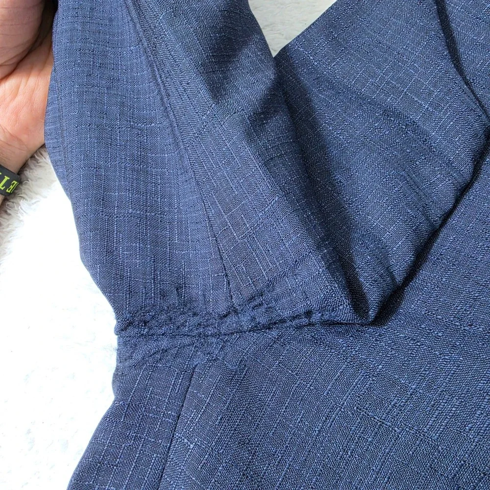 Hugo Boss Lanificio Tesse Biella Mens 40 Blazer Blue Wool L/S Textured